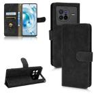 For vivo X80 Skin Feel Magnetic Flip Leather Phone Case(Black) - 1