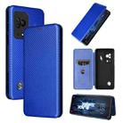 For Xiaomi 12S Ultra Carbon Fiber Texture Magnetic Flip Leather Phone Case(Blue) - 1