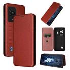 For Xiaomi 12S Ultra Carbon Fiber Texture Magnetic Flip Leather Phone Case(Brown) - 1