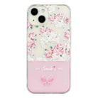 For iPhone 13 Bronzing Butterfly Flower Phone Case(Peony) - 1