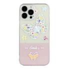 For iPhone 13 Pro Bronzing Butterfly Flower Phone Case (Butterfly) - 1