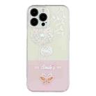 For iPhone 13 Pro Bronzing Butterfly Flower Phone Case (Dandelions) - 1