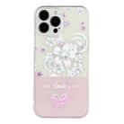For iPhone 13 Pro Bronzing Butterfly Flower Phone Case (Cherry Blossoms) - 1