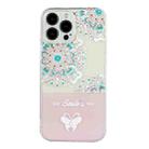 For iPhone 13 Pro Bronzing Butterfly Flower Phone Case (Peacock Flower) - 1