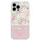 For iPhone 13 Pro Max Bronzing Butterfly Flower Phone Case (Peony) - 1