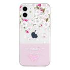 For iPhone 12 Bronzing Butterfly Flower Phone Case(Peach Blossoms) - 1