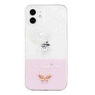 For iPhone 12 Bronzing Butterfly Flower Phone Case(Dandelions) - 1