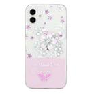 For iPhone 12 Bronzing Butterfly Flower Phone Case(Cherry Blossoms) - 1