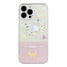 For iPhone 12 Pro Bronzing Butterfly Flower Phone Case(Butterfly) - 1