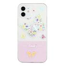 For iPhone 11 Bronzing Butterfly Flower Phone Case (Butterfly) - 1