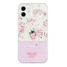 For iPhone 11 Bronzing Butterfly Flower Phone Case (Peony) - 1