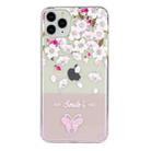 For iPhone 11 Pro Max Bronzing Butterfly Flower Phone Case (Peach Blossoms) - 1