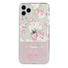 For iPhone 11 Pro Max Bronzing Butterfly Flower Phone Case (Peony) - 1