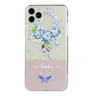 For iPhone 11 Pro Max Bronzing Butterfly Flower Phone Case (Hydrangea) - 1