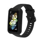 For Huawei Band 7 Silicone Adjustable Elastic Watch Band(Black) - 1