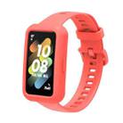 For Huawei Band 7 Silicone Adjustable Elastic Watch Band(Red) - 1