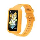 For Huawei Band 7 Silicone Adjustable Elastic Watch Band(Yellow) - 1