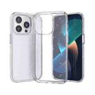 For iPhone 14 Pro Max Crystal Clear Phone Case (Glitter White) - 1