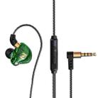 QKZ ZEN In-ear Subwoofer Wire-controlled Music Running Sports Earphone with Mic(Green) - 1