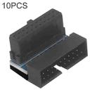 10 PCS 3.0 19P 20P Motherboard Male To Female Extension Adapter, Model: PH19A(Balck) - 1