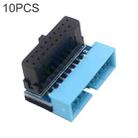 10 PCS 3.0 19P 20P Motherboard Male To Female Extension Adapter, Model: PH19A(Black Blue) - 1