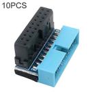 10 PCS 3.0 19P 20P Motherboard Male To Female Extension Adapter, Model: PH19B(Black Blue) - 1