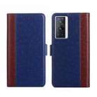 For vivo X70 Pro Ostrich Texture Flip Leather Phone Case(Blue) - 1