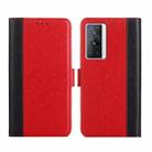 For vivo X70 Pro Ostrich Texture Flip Leather Phone Case(Red) - 1