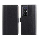 For vivo X70 Pro+ Ostrich Texture Flip Leather Phone Case(Black) - 1