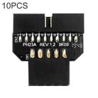 10 PCS Motherboard USB 2.0 9Pin to USB 3.0 19Pin Plug-in Connector Adapter, Model:PH23A - 1