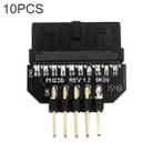 10 PCS Motherboard USB 2.0 9Pin to USB 3.0 19Pin Plug-in Connector Adapter, Model:PH23B - 1