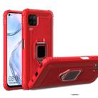For Huawei nova 6SE Carbon Fiber Protective Case with 360 Degree Rotating Ring Holder(Red) - 1