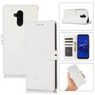 For Huawei Mate 20 lite Cross Texture Horizontal Flip Leather Phone Case(White) - 1