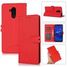 For Huawei Mate 20 lite Cross Texture Horizontal Flip Leather Phone Case(Red) - 1