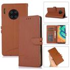 For Huawei Mate 30 Pro Cross Texture Horizontal Flip Leather Phone Case(Brown) - 1