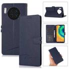 For Huawei Mate 30 Cross Texture Horizontal Flip Leather Phone Case(Dark Blue) - 1