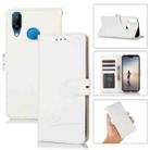 For Huawei P20 lite Cross Texture Horizontal Flip Leather Phone Case(White) - 1