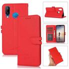 For Huawei P20 lite Cross Texture Horizontal Flip Leather Phone Case(Red) - 1