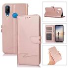 For Huawei P20 lite Cross Texture Horizontal Flip Leather Phone Case(Pink) - 1