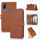 For Huawei P20 lite Cross Texture Horizontal Flip Leather Phone Case(Brown) - 1
