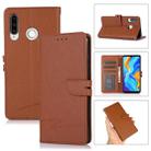 For Huawei P30 lite Cross Texture Horizontal Flip Leather Phone Case(Brown) - 1