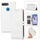 For Honor 9 Lite Cross Texture Horizontal Flip Leather Phone Case(White) - 1