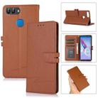 For Honor 9 Lite Cross Texture Horizontal Flip Leather Phone Case(Brown) - 1