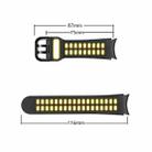 For Samsung Galaxy Watch 5 40mm Double-row Hole Two-color Silicone Watch Band(White Black) - 5