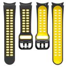 For Samsung Galaxy Watch 5 40mm Double-row Hole Two-color Silicone Watch Band(Black Yellow) - 4