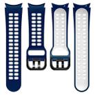 For Samsung Galaxy Watch 5 40mm Double-row Hole Two-color Silicone Watch Band(Blue White) - 4