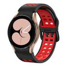 For Samsung Galaxy Watch 5 Pro 45mm Double-row Hole Two-color Silicone Watch Band(Black Red) - 1