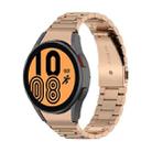 For Samsung Galaxy Watch 5 Pro 45mm Three Strains Steel Watch Band(Rose Gold) - 1