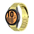 For Samsung Galaxy Watch 5 Pro 45mm Three Strains Steel Watch Band(Gold) - 1