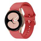 For Samsung Galaxy Watch 5 40mm/44mm / 5 Pro 45mm Universal Silicone Colorful Buckle Watch Band(Red) - 1